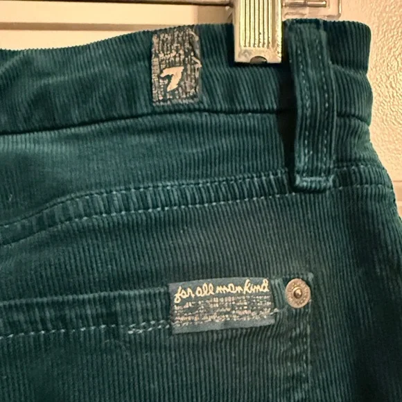 7 For All Mankind Teal Skinny Corduroys - Picture 3 of 8